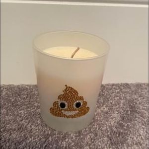 Rhinestone Poop Emoji Candle